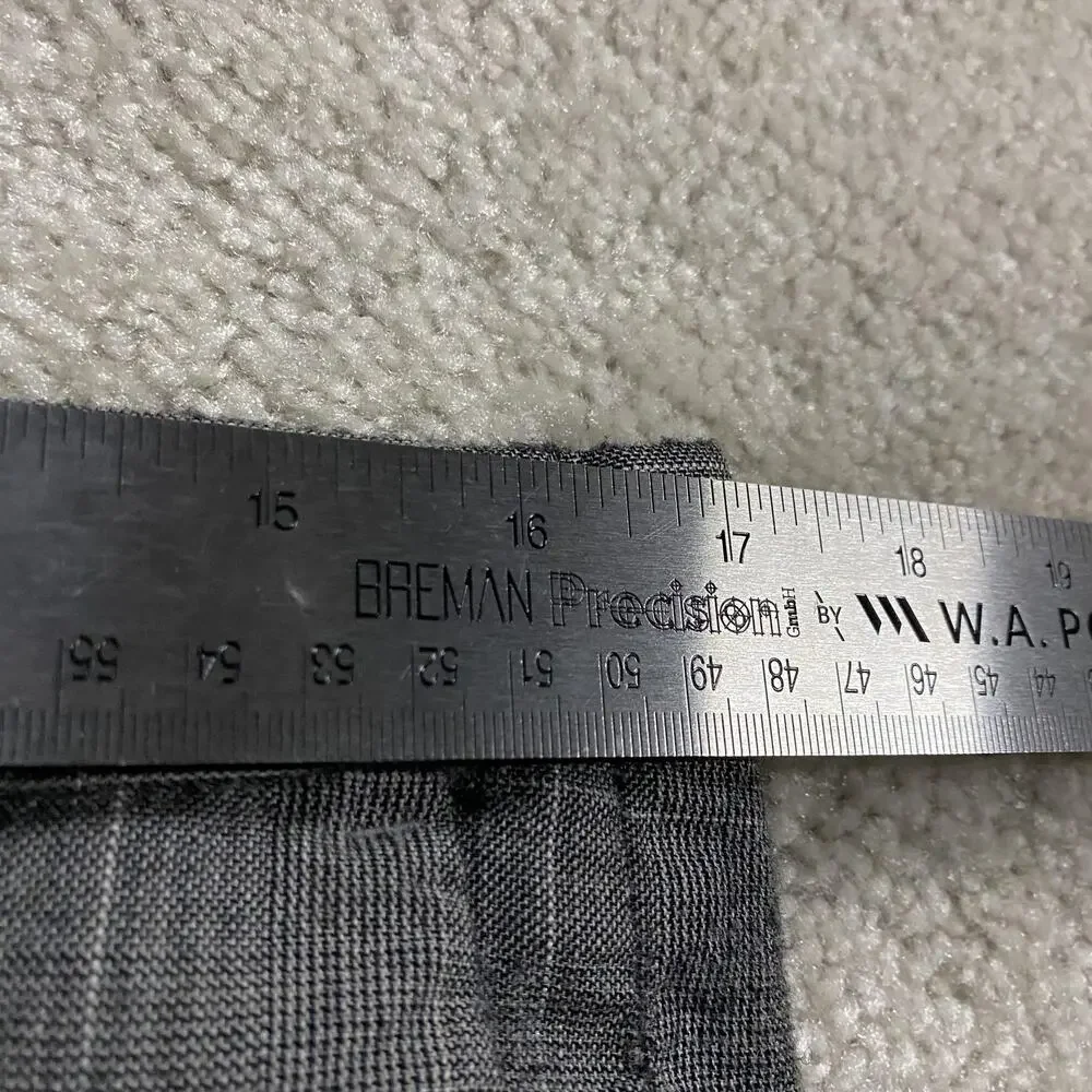 Banana Republic Pants Mens 34x30* Gray Wool Glen Plaid Slim Fit Dress Trousers